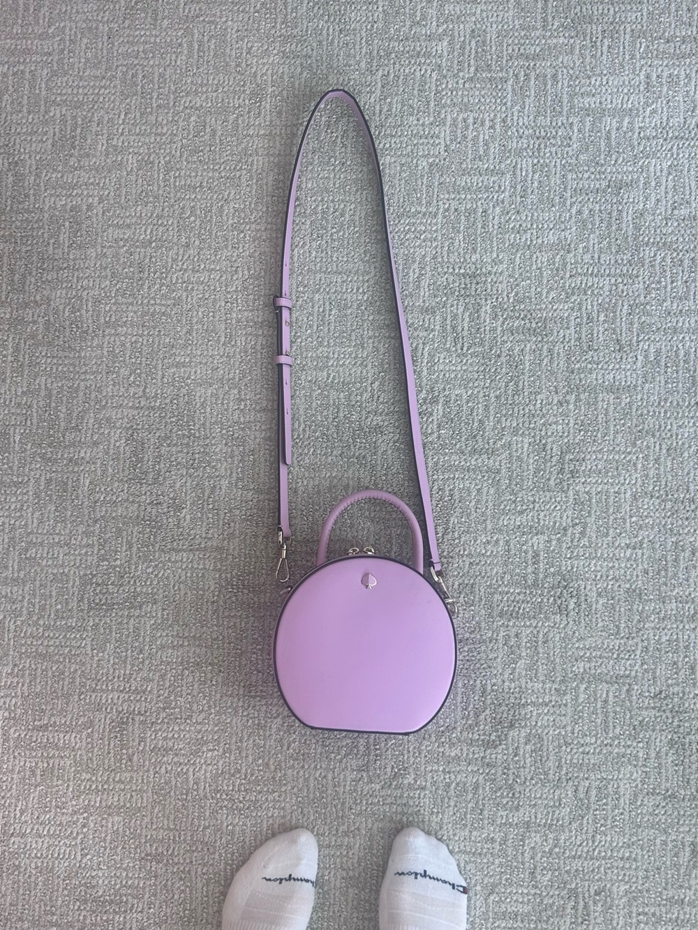 kate spade Lavender Round Mini Crossbody Bag